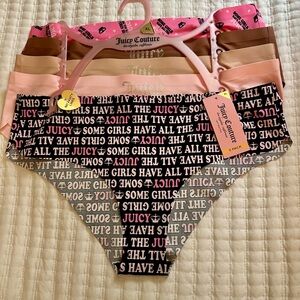 NWT Juicy Couture 5 pack seamless hipster panties size XL
